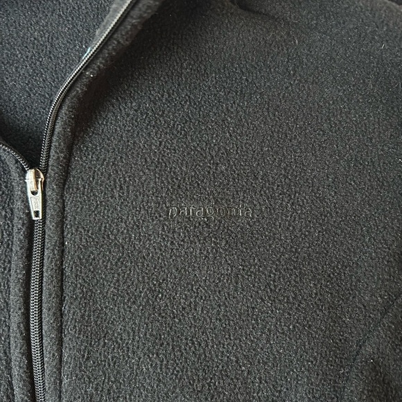 VTG Patagonia Synchilla Jacket Women's Small Black Fleece Full Zip Mock Neck - Picture 4 of 6